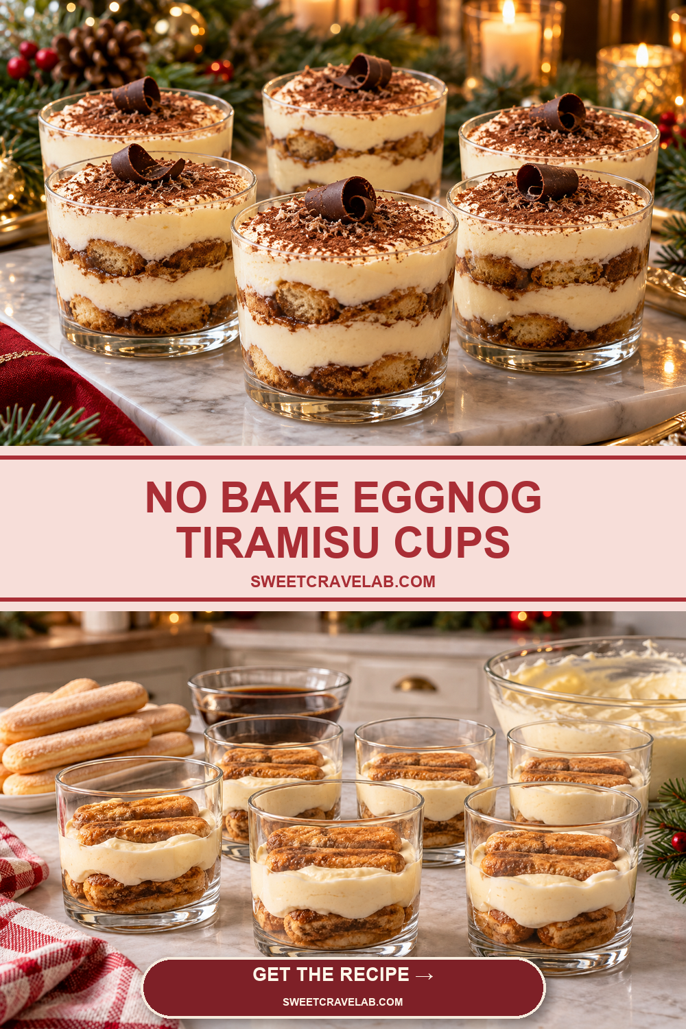 Best No Bake Eggnog Tiramisu Cups for Holiday Gifting