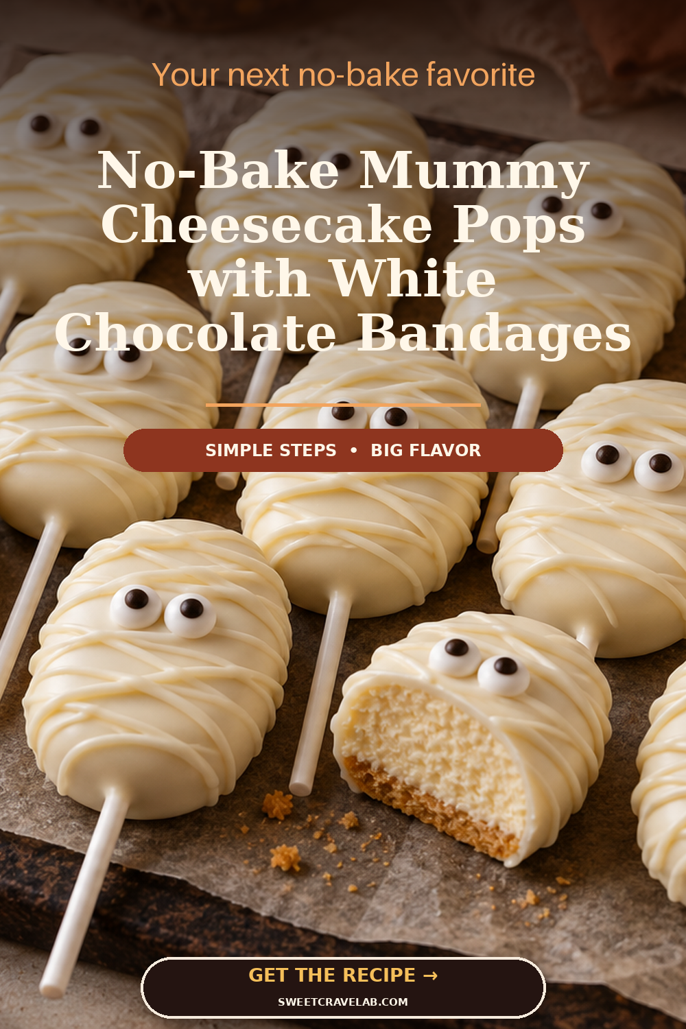 Easy White Chocolate Mummy Pops