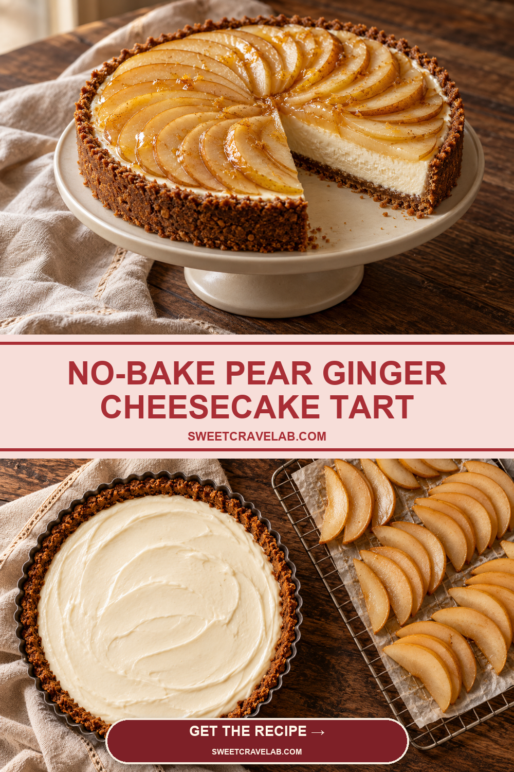 Make-Ahead No-Bake Pear Tart