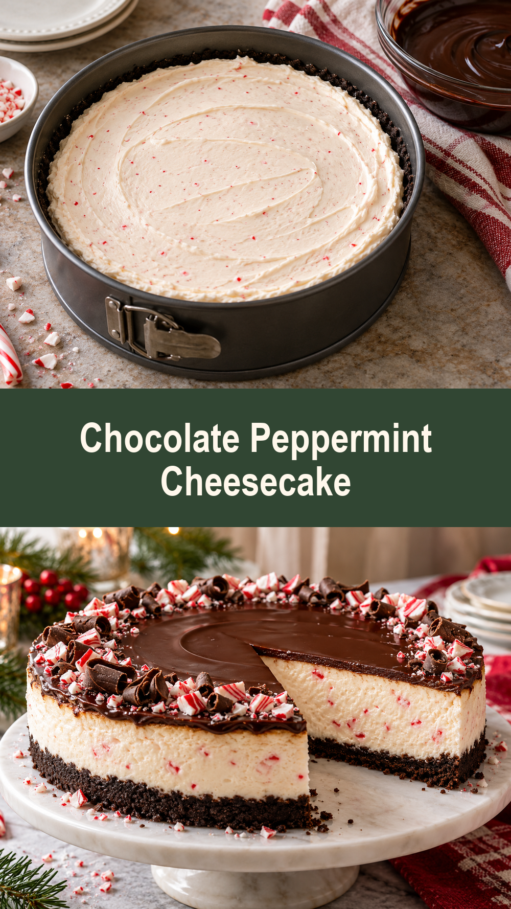 Chocolate Peppermint Cheesecake