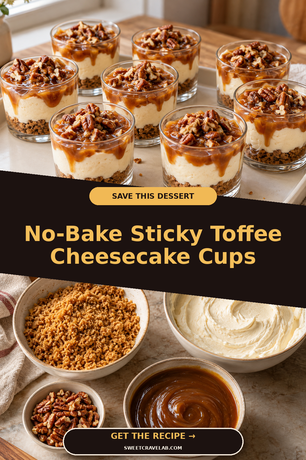 Individual Cheesecake Cups with Pecan Crunch