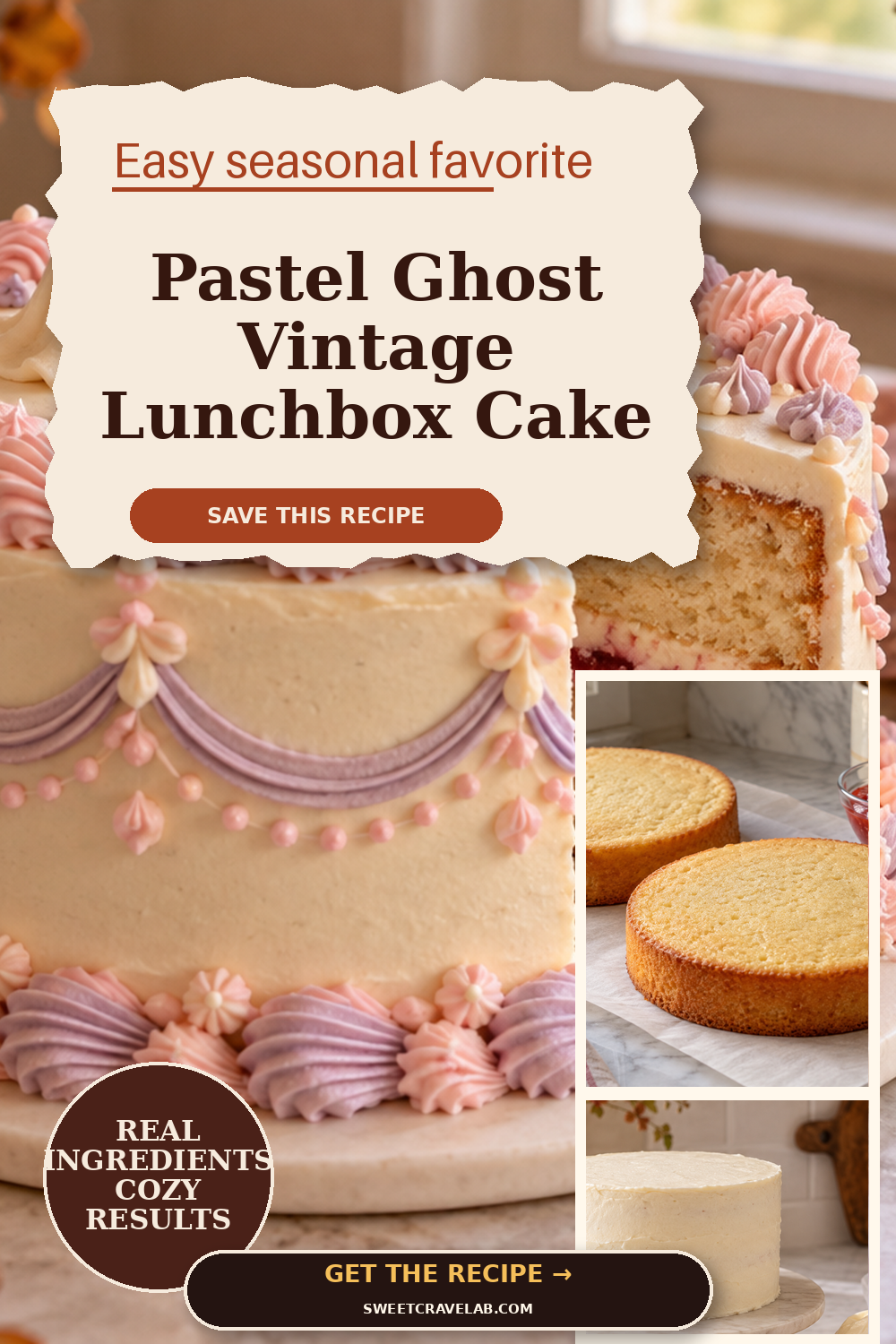 Pastel Ghost Vintage Lunchbox Cake