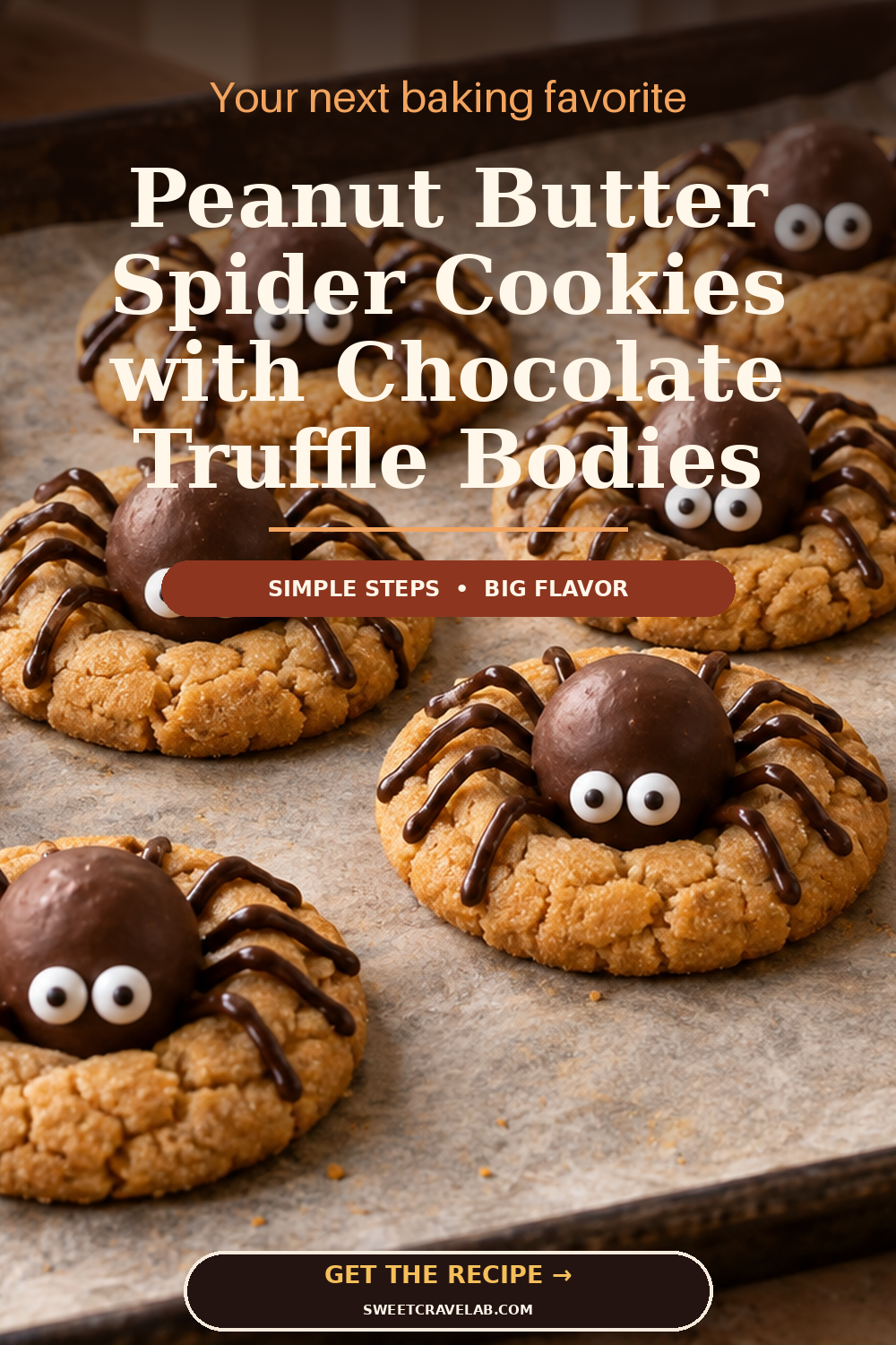 Easy Chocolate Truffle Spider Cookies