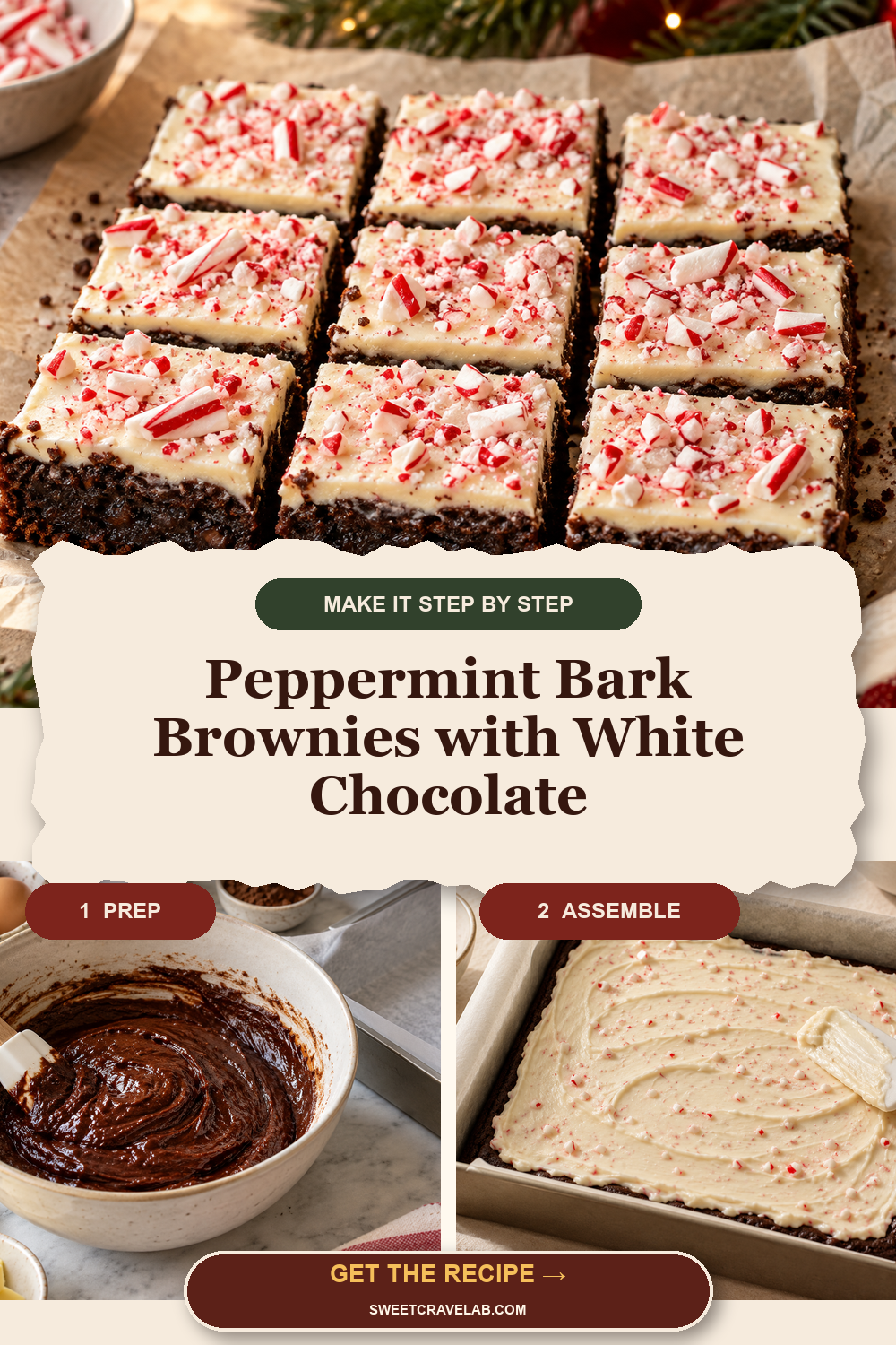 How to Make Peppermint Bark Brownies