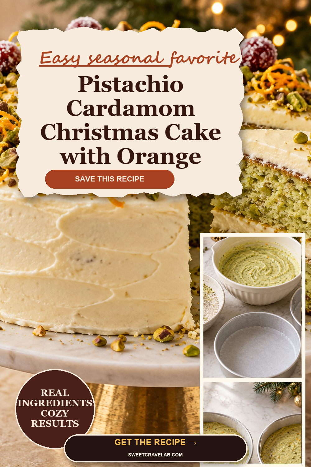 Pistachio Cardamom Cake