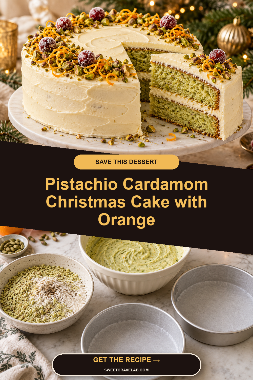Make-Ahead Pistachio Cardamom Cake Recipe