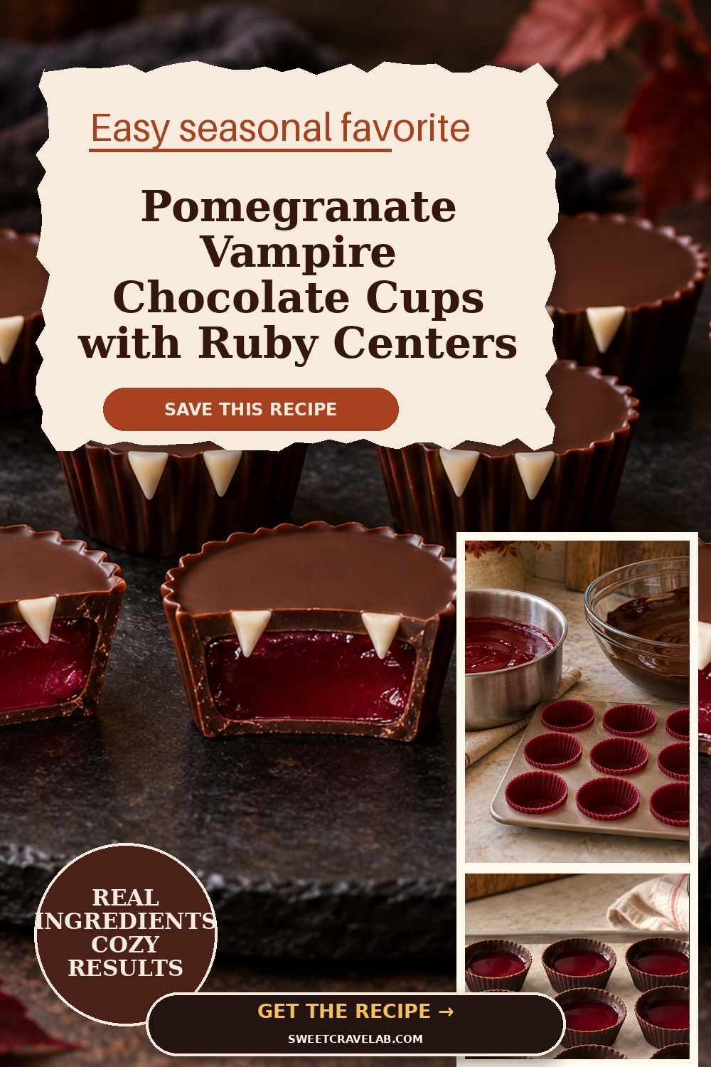 Pomegranate Vampire Chocolate Cups