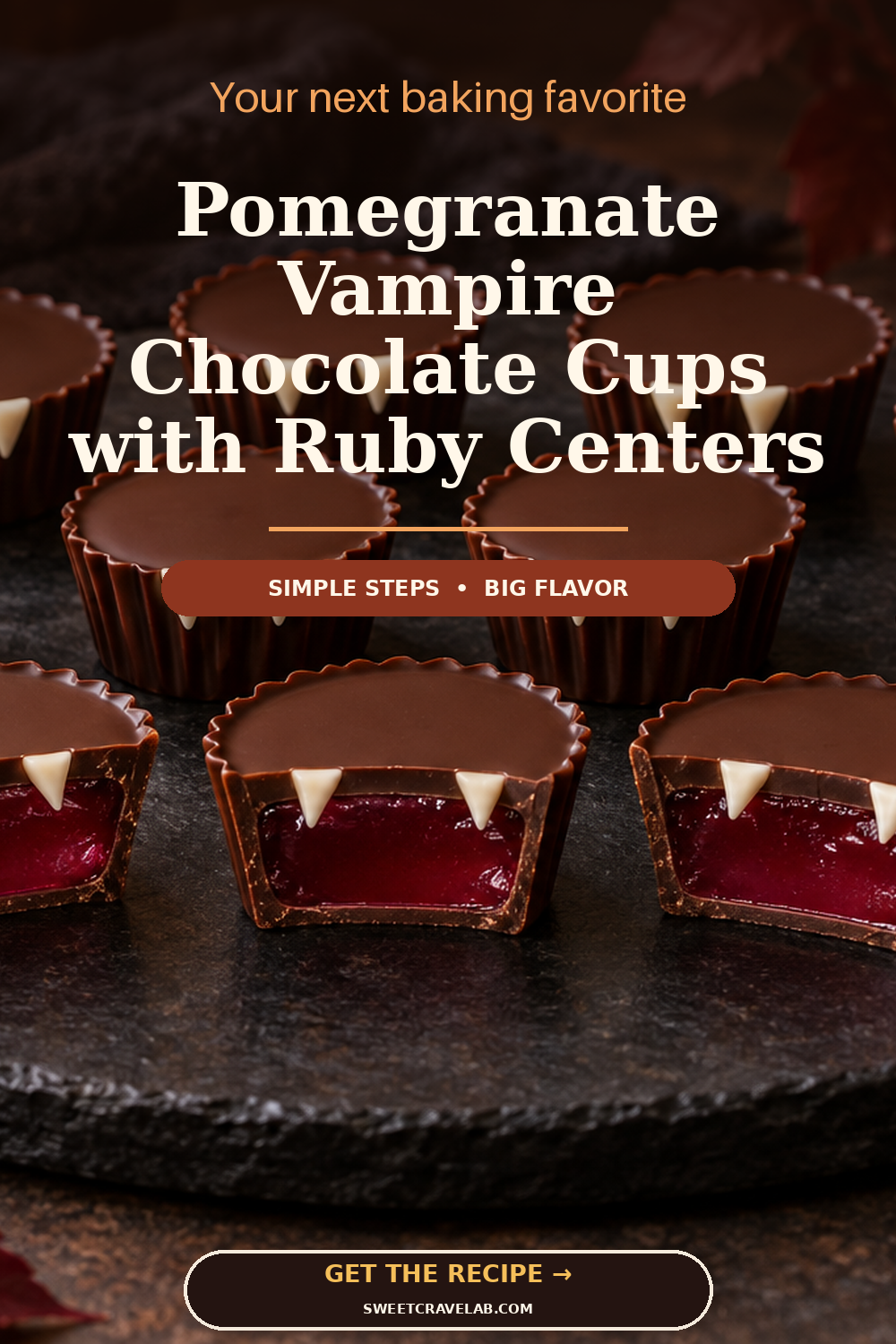 Dark Chocolate Cups with Ruby Centers