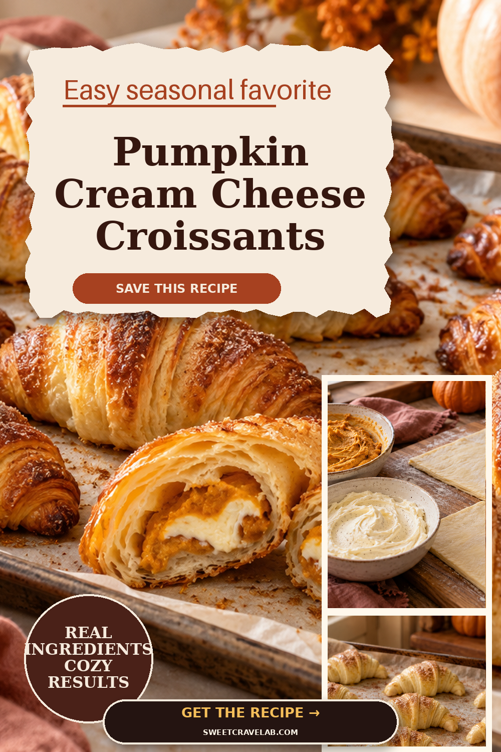 Pumpkin Cream Cheese Croissants