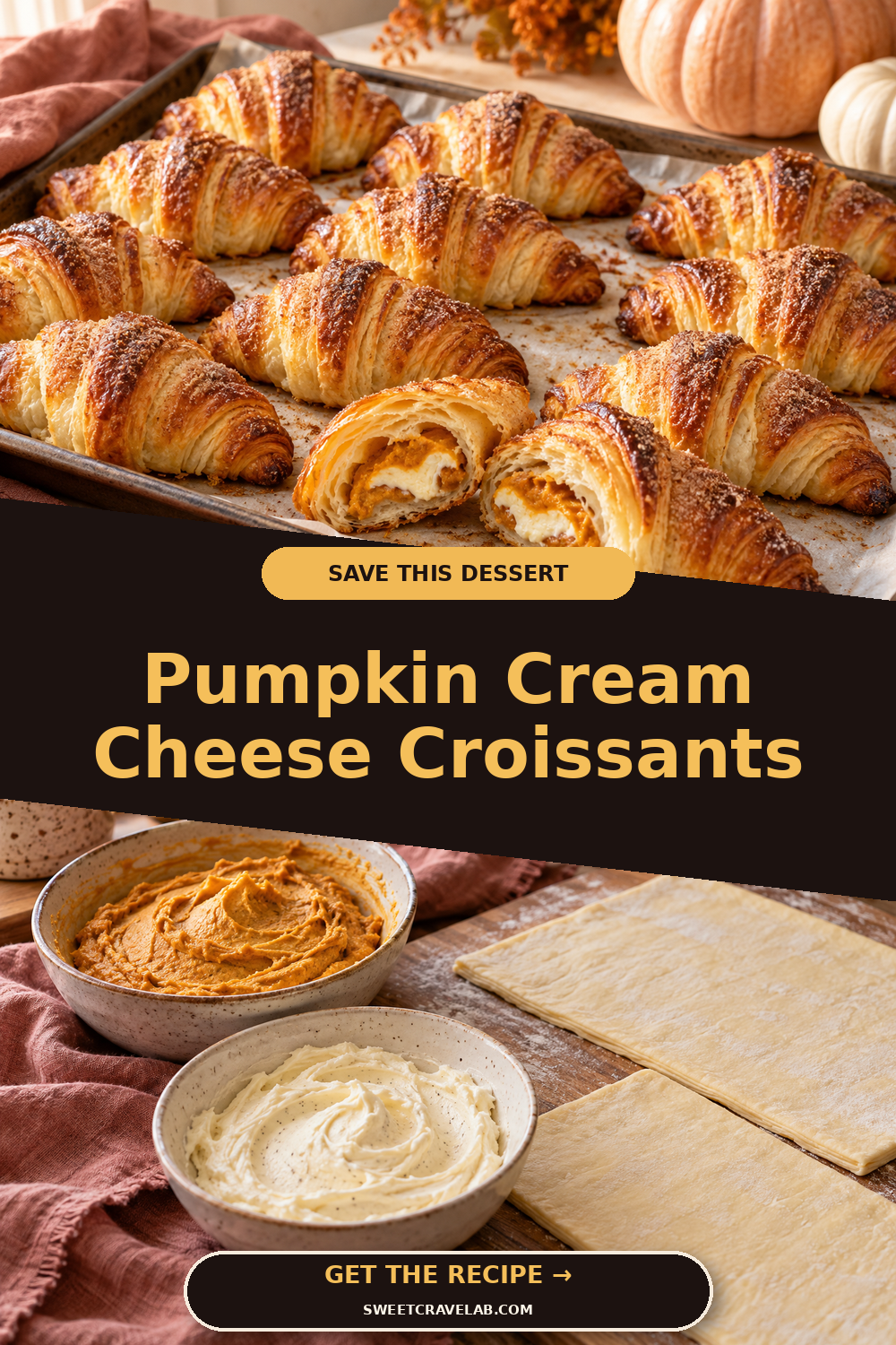 How to Make Pumpkin Cream Cheese Croissants
