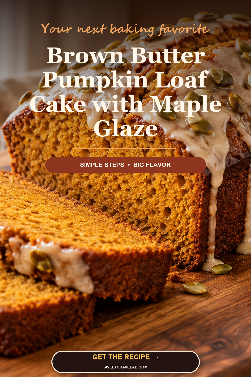 Easy Maple Glazed Pumpkin Loaf Cake