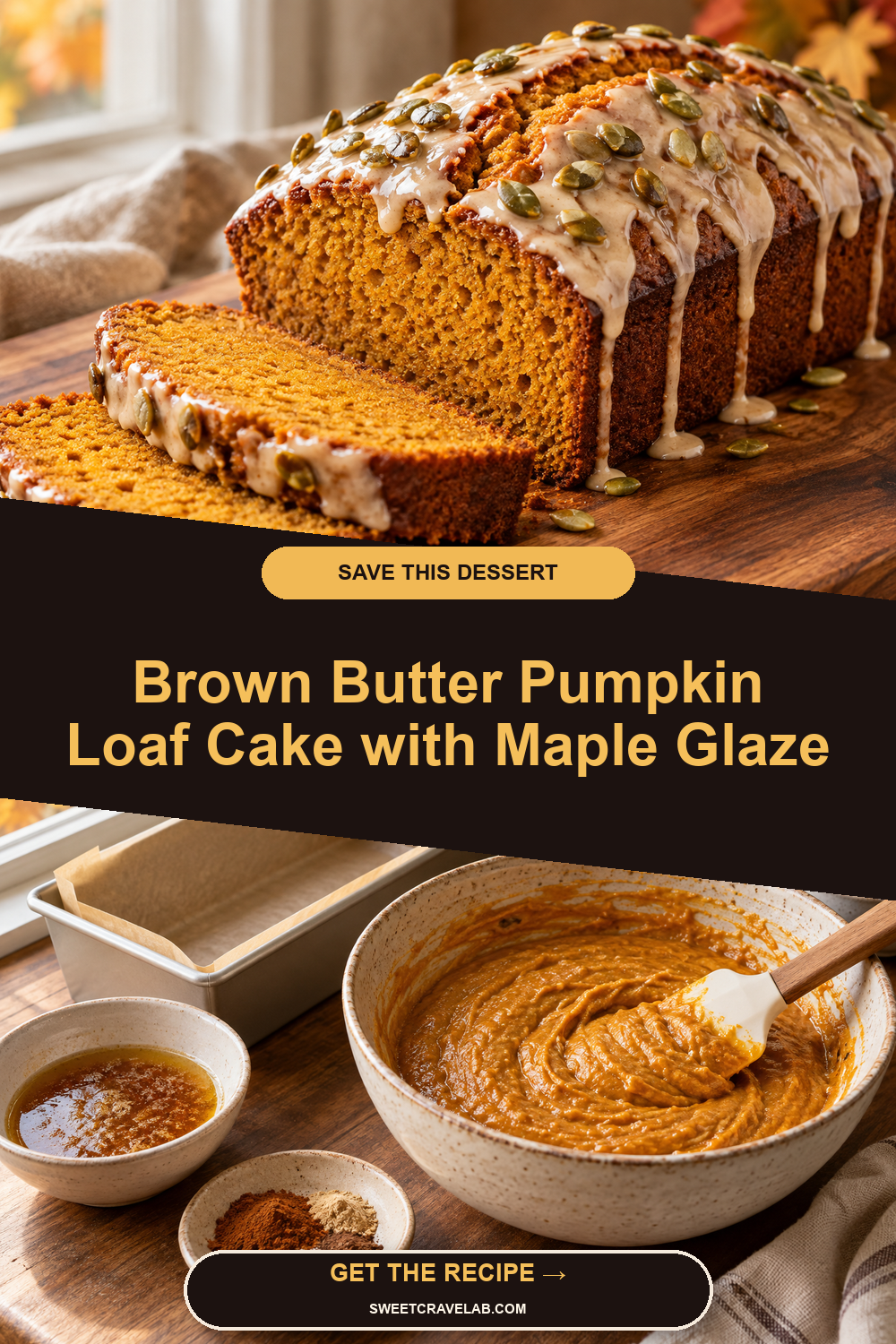 Cozy Pumpkin Loaf Cake with Pepitas