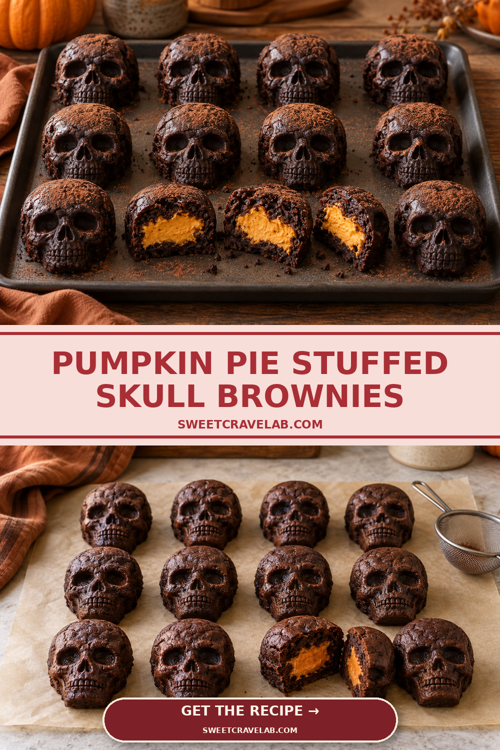 How to Make Stuffed Skull Brownies