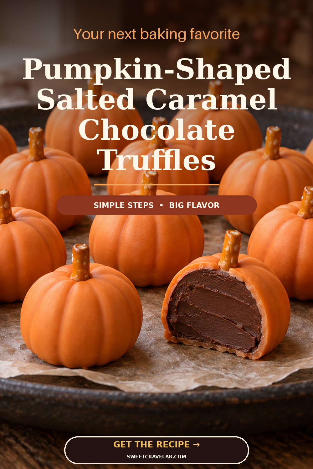 Easy Orange Pumpkin Truffles for Halloween