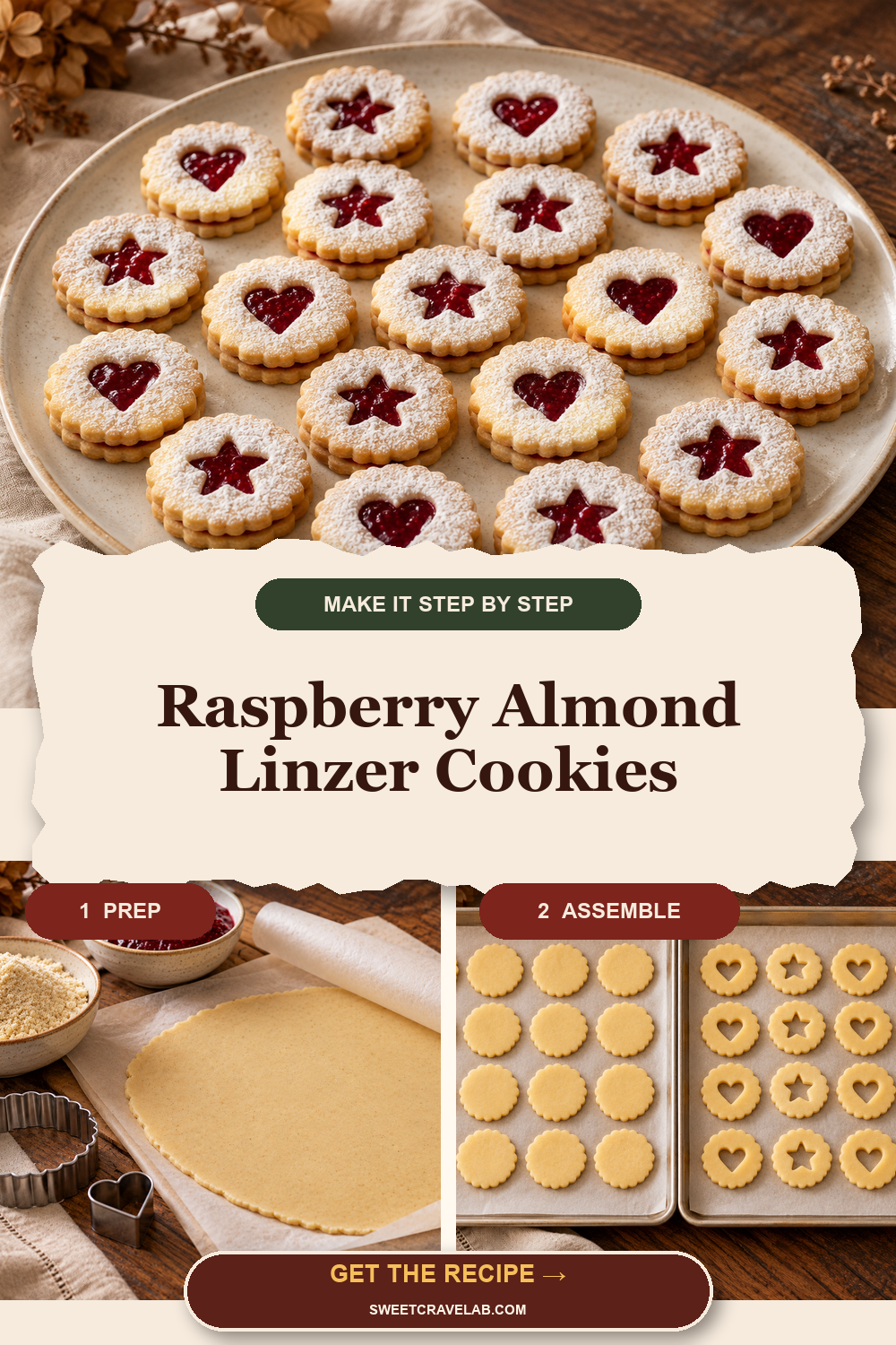 Elegant Raspberry Holiday Cookies