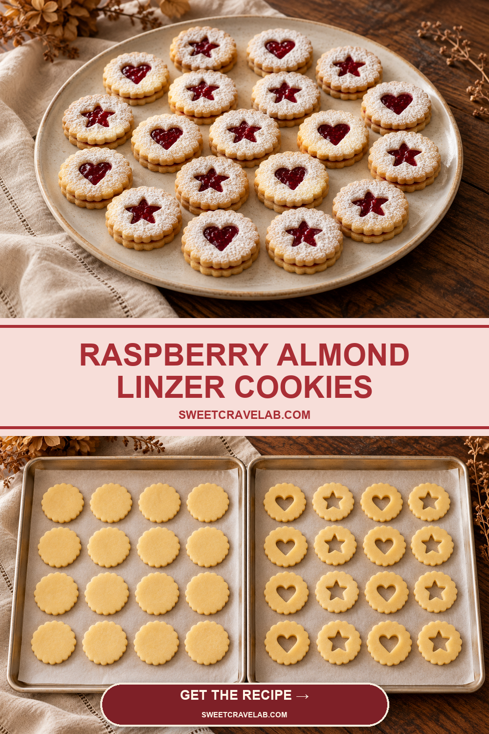 Tender Almond Linzer Sandwich Cookies