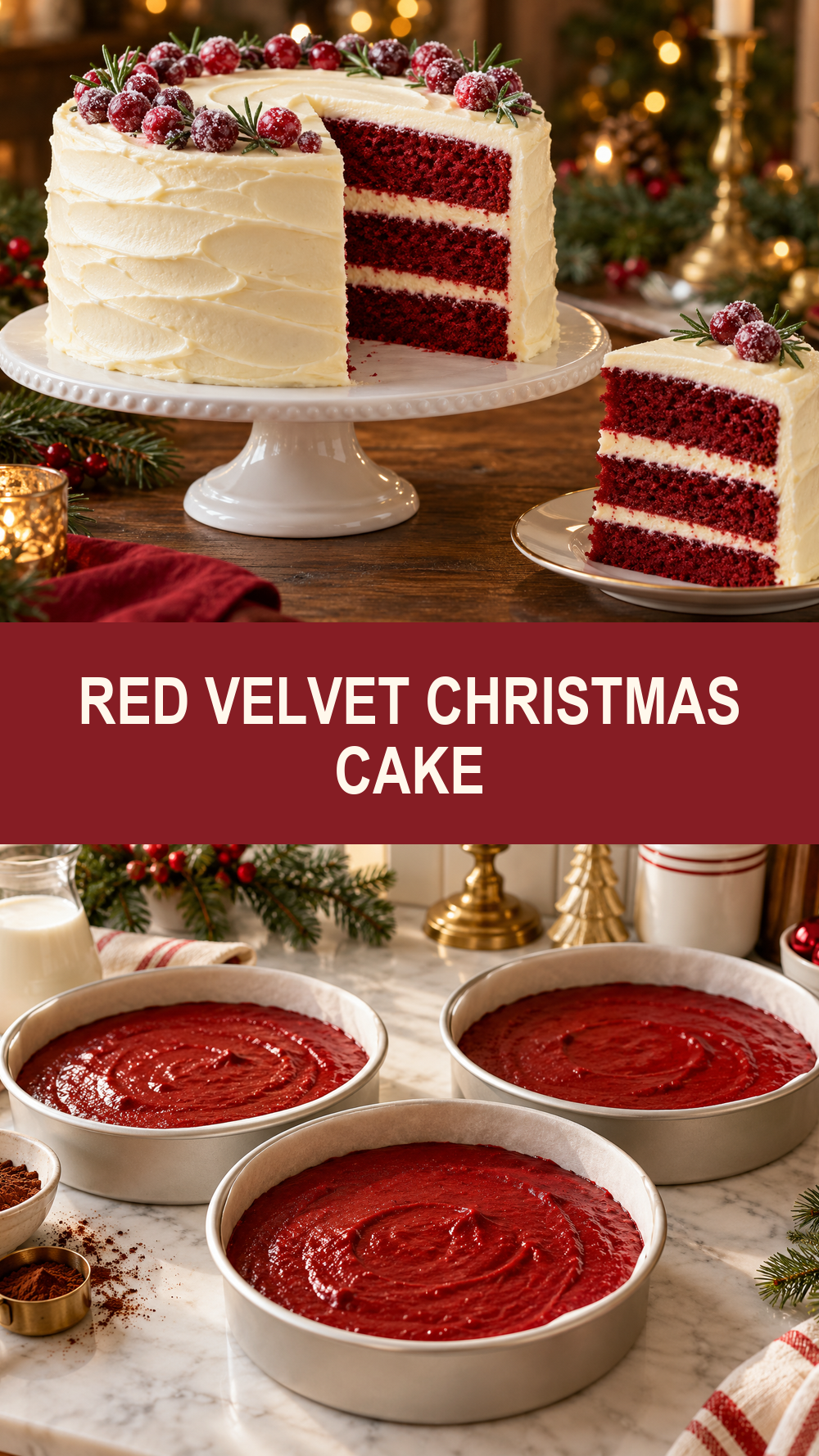 Red Velvet Christmas Cake