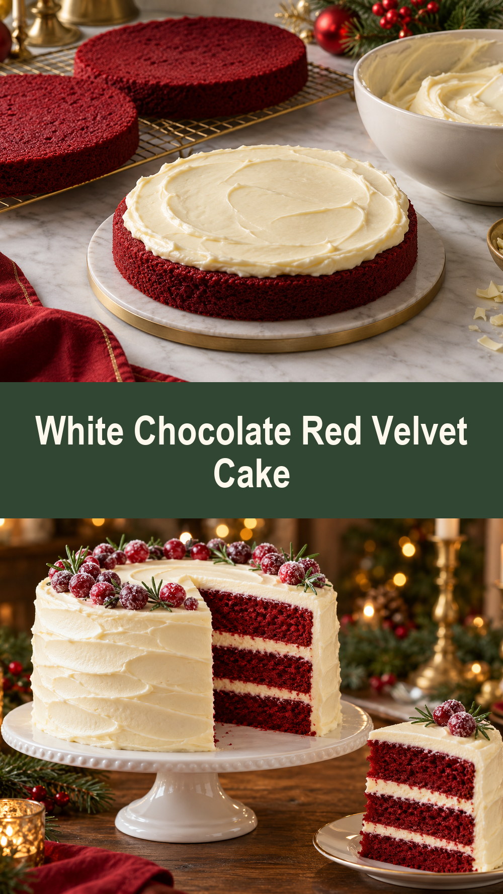 White Chocolate Red Velvet Cake