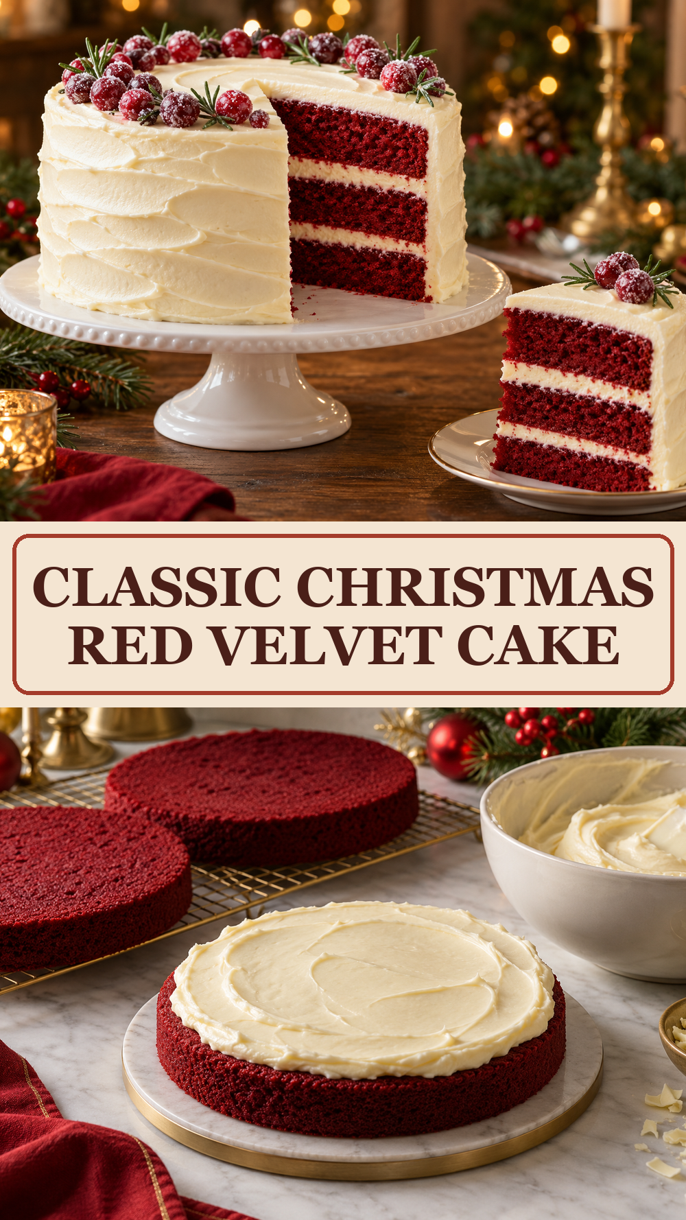Classic Christmas Red Velvet Cake