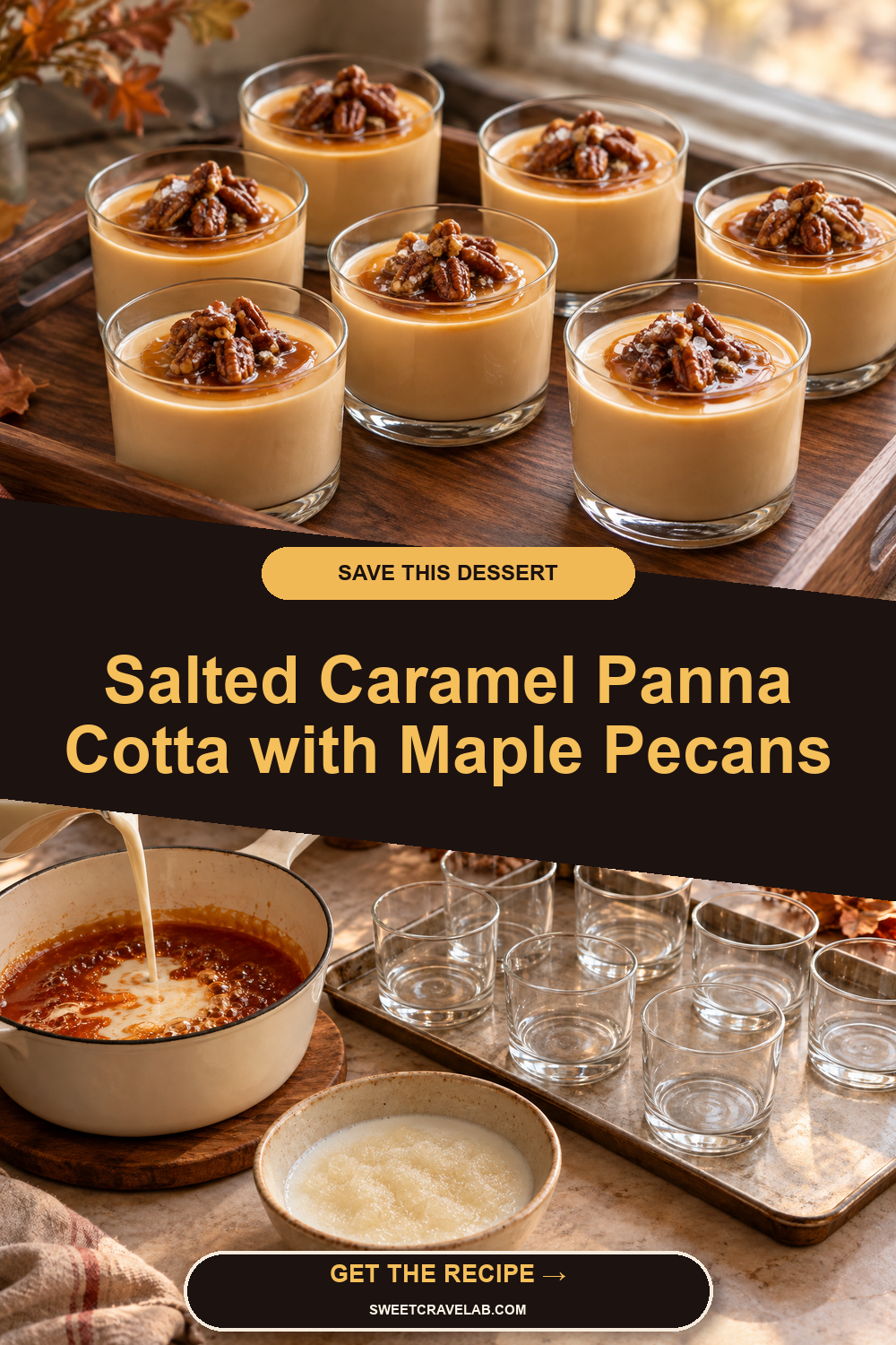 Elegant Caramel Cream Cups for Thanksgiving