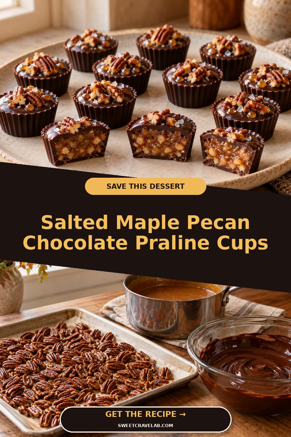 Maple Pecan Chocolate Cups for Gifting