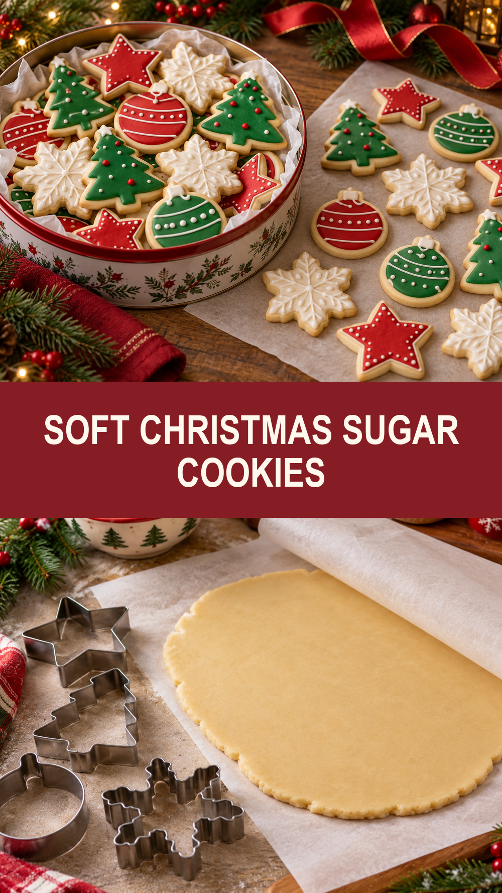 Soft Christmas Sugar Cookies