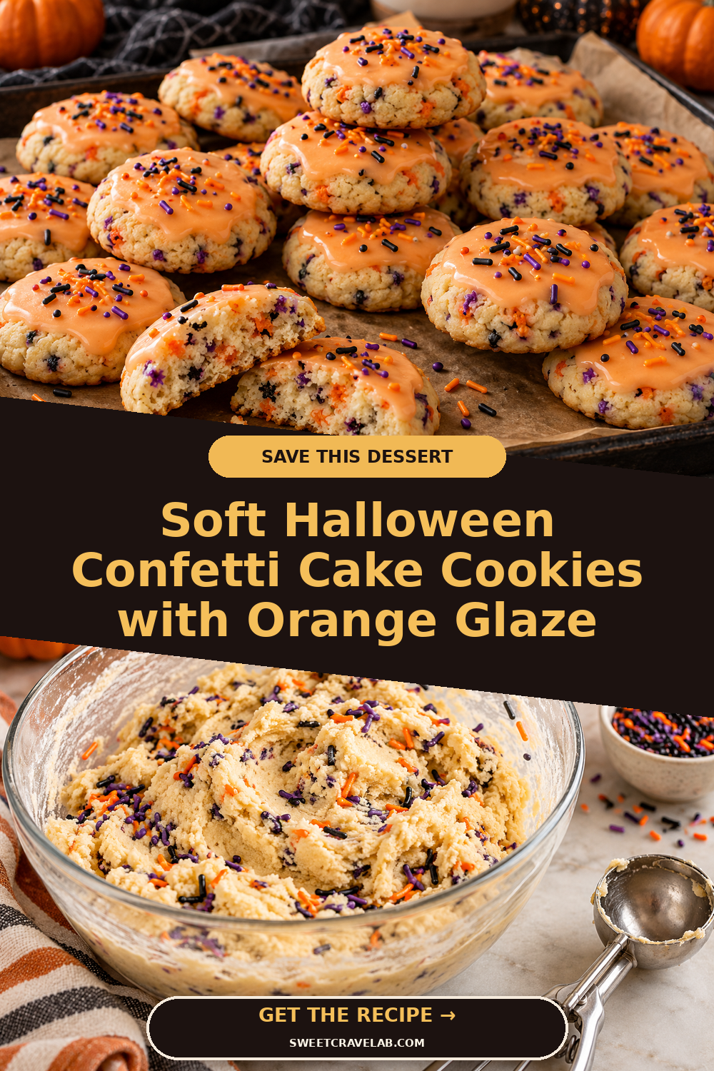 Soft Vanilla Sprinkle Cookies for October