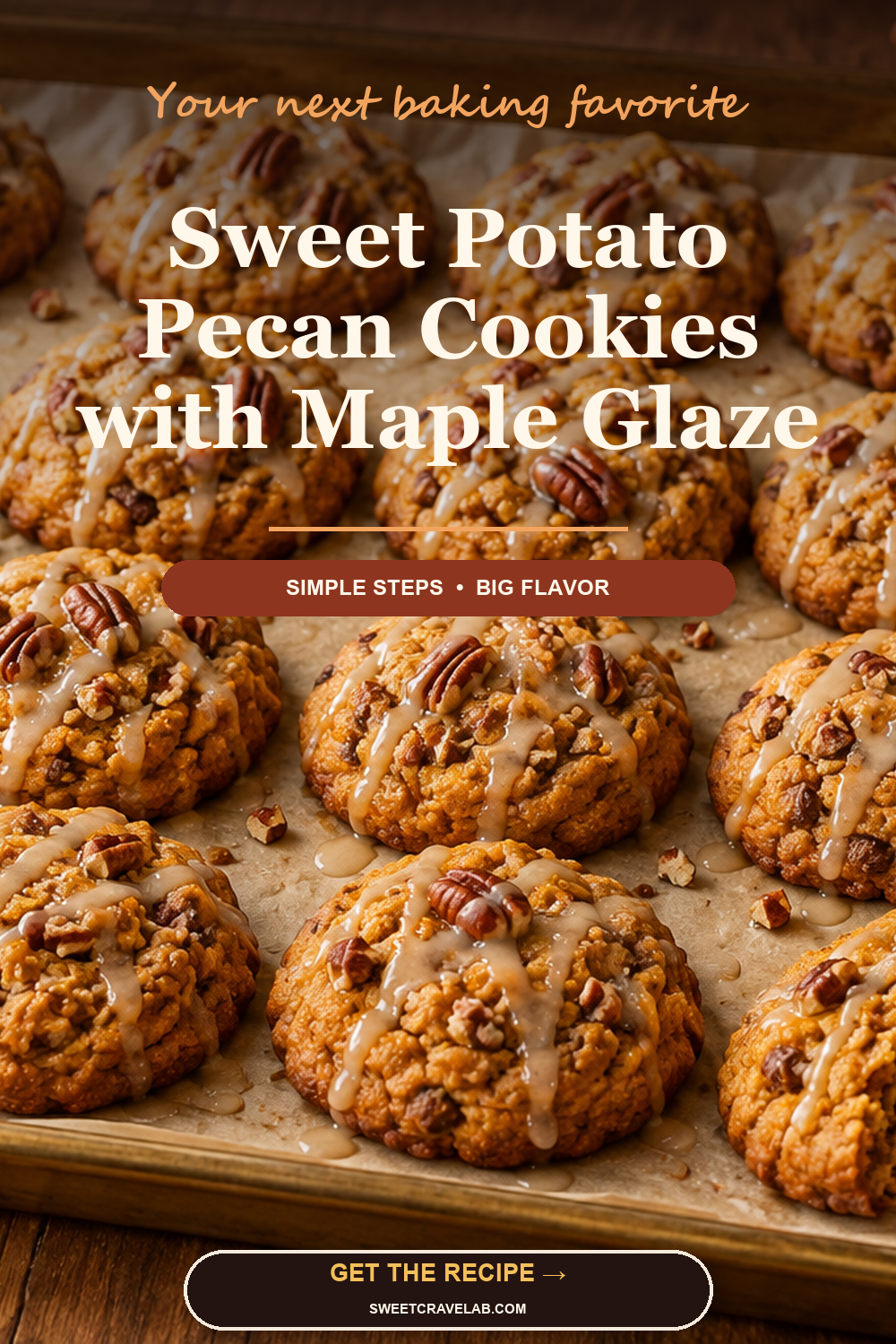 Soft Sweet Potato Cookies with Maple Glaze