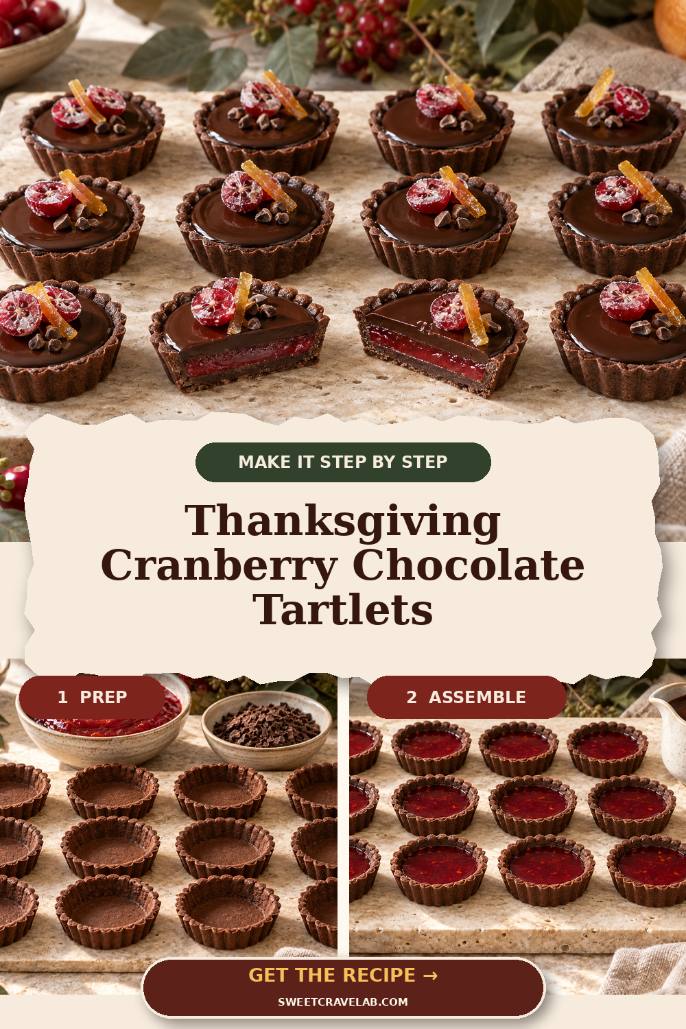 Easy Individual Thanksgiving Chocolate Tarts