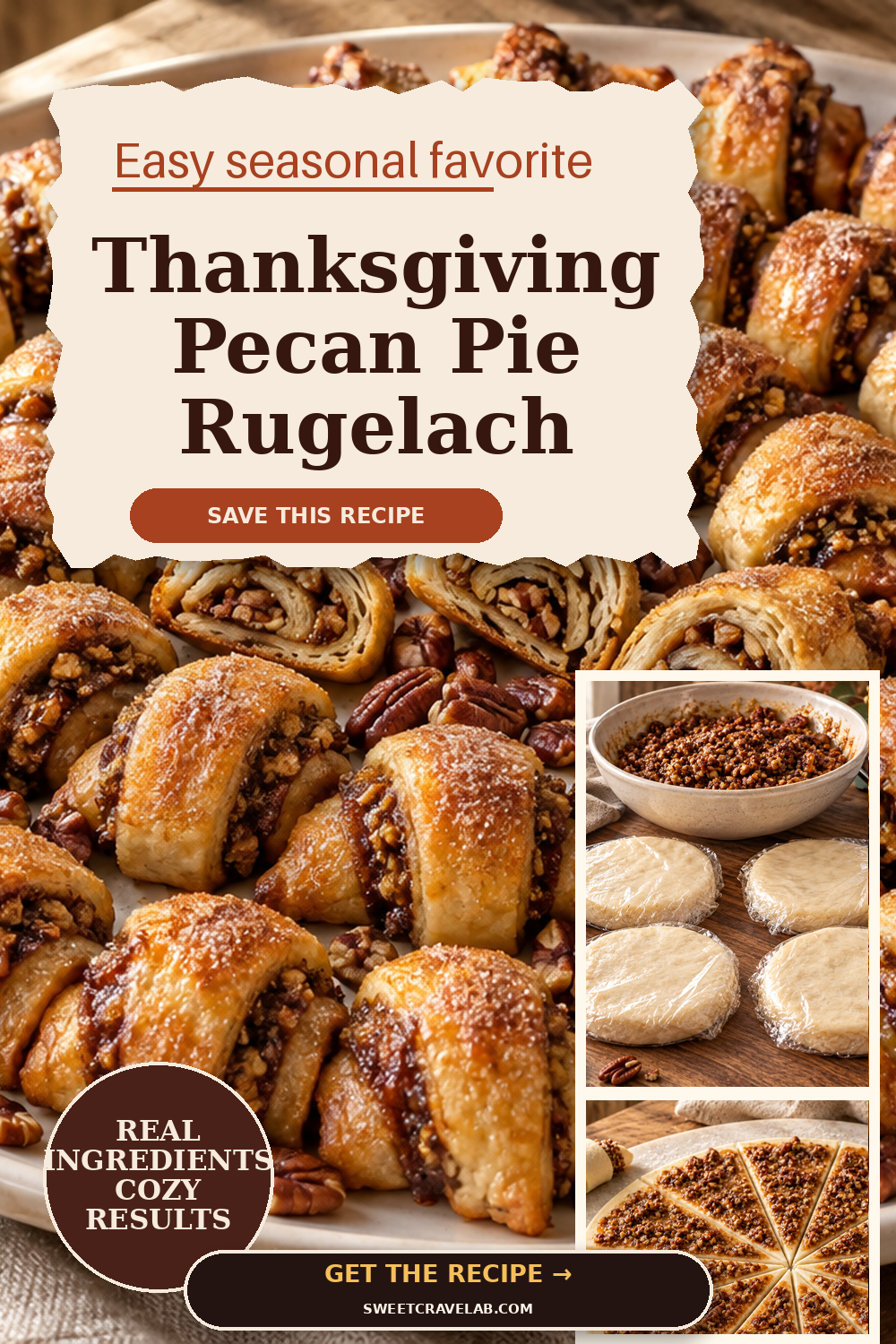 Thanksgiving Pecan Pie Rugelach
