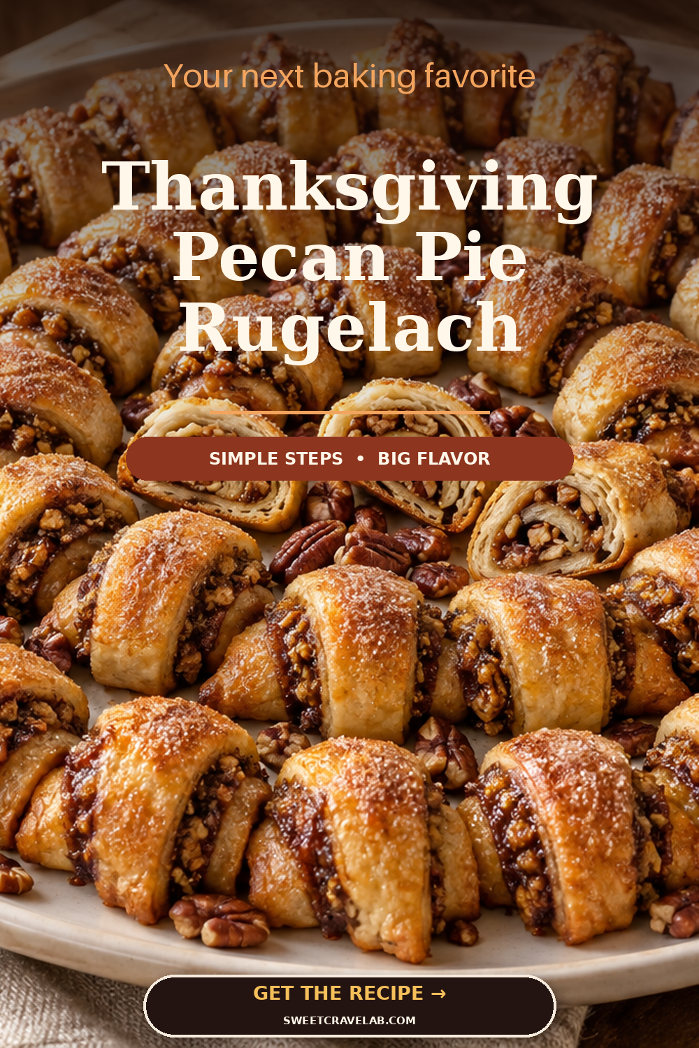 Maple Pecan Rugelach Cookies