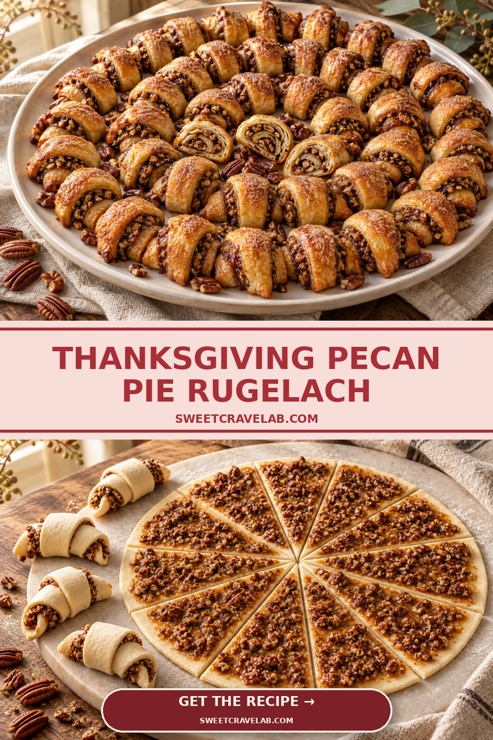 Pecan Pie Crescent Cookies