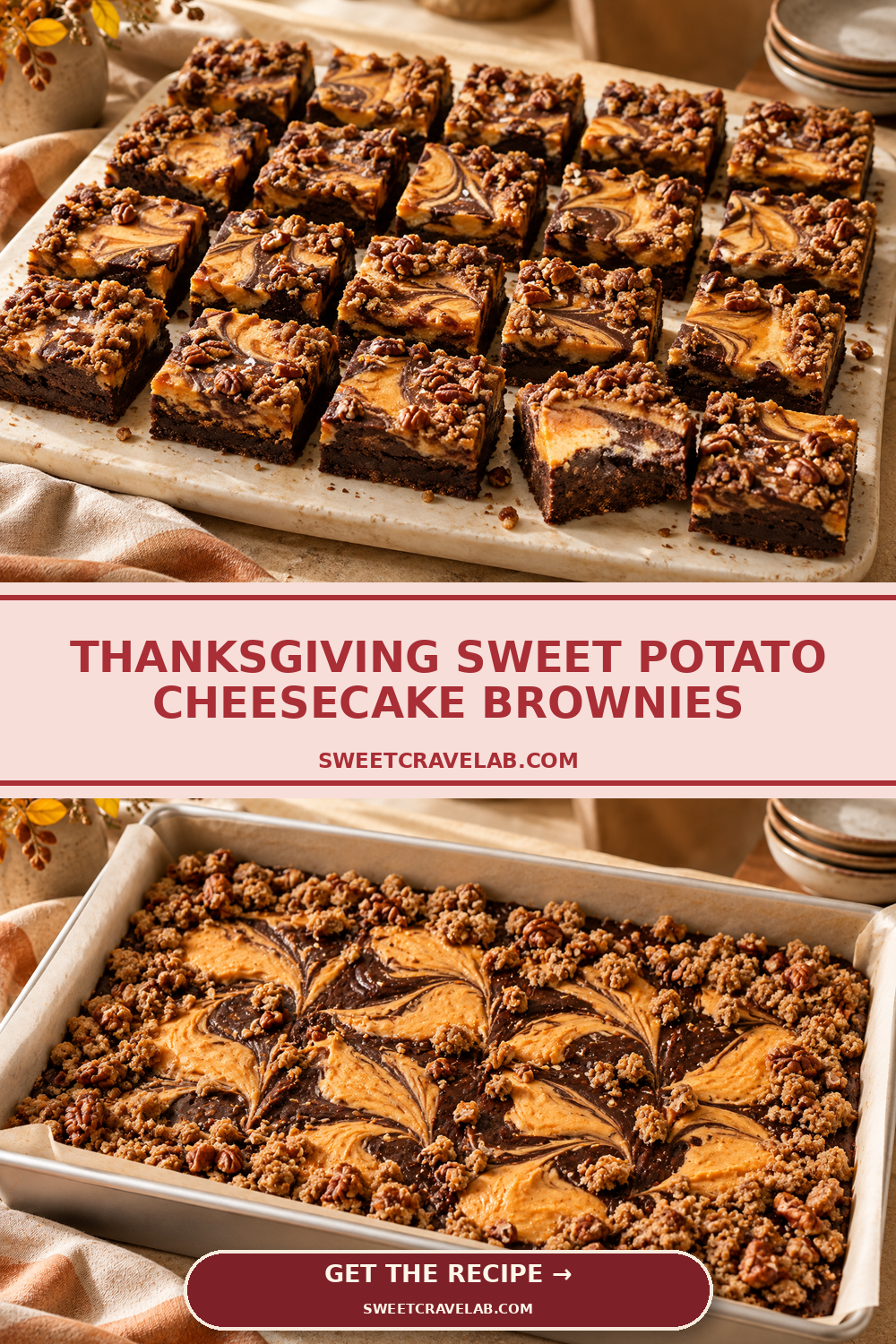 Sweet Potato Pie Brownie Bars
