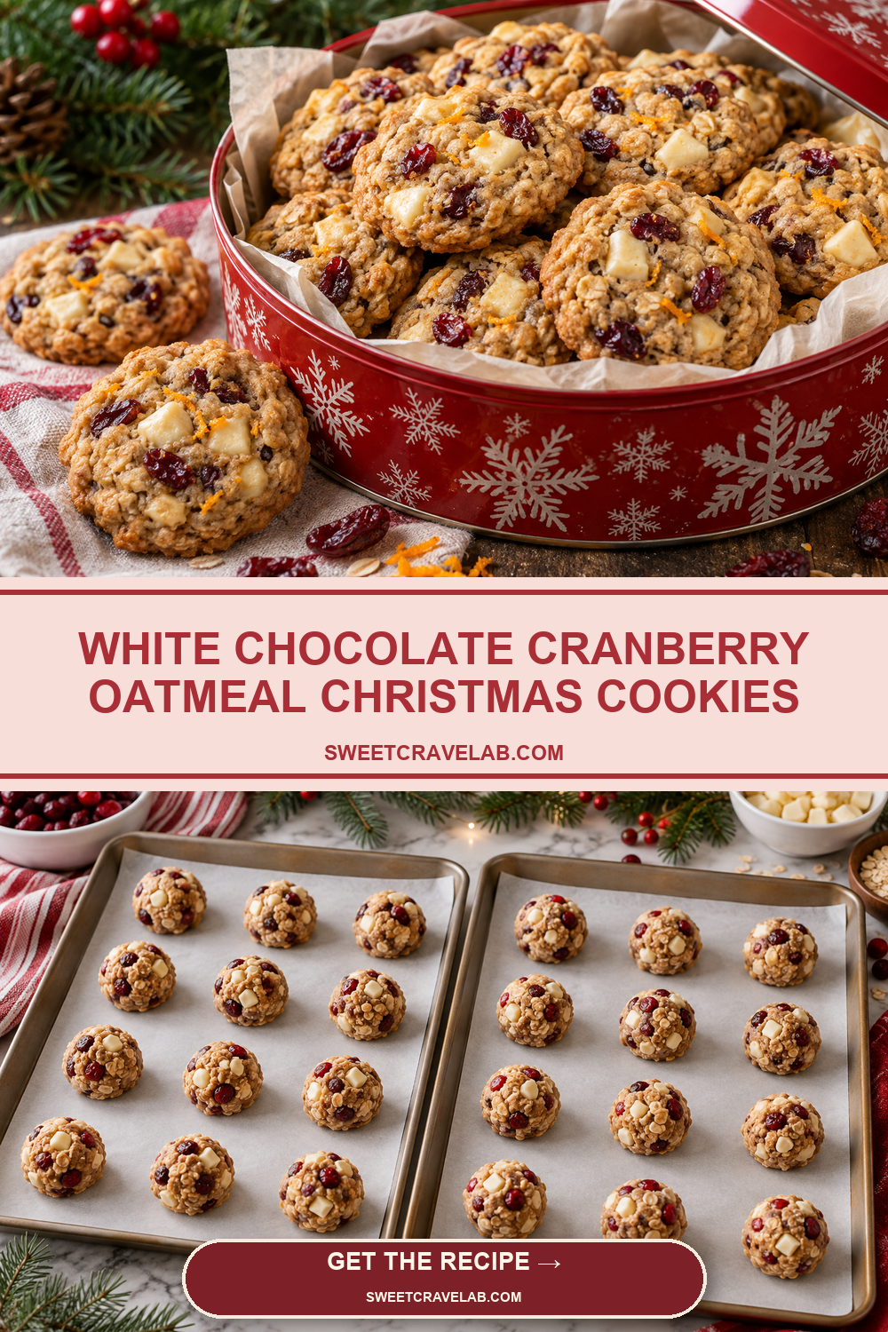 Best White Chocolate Cranberry Oatmeal Cookies for Holiday Gifting