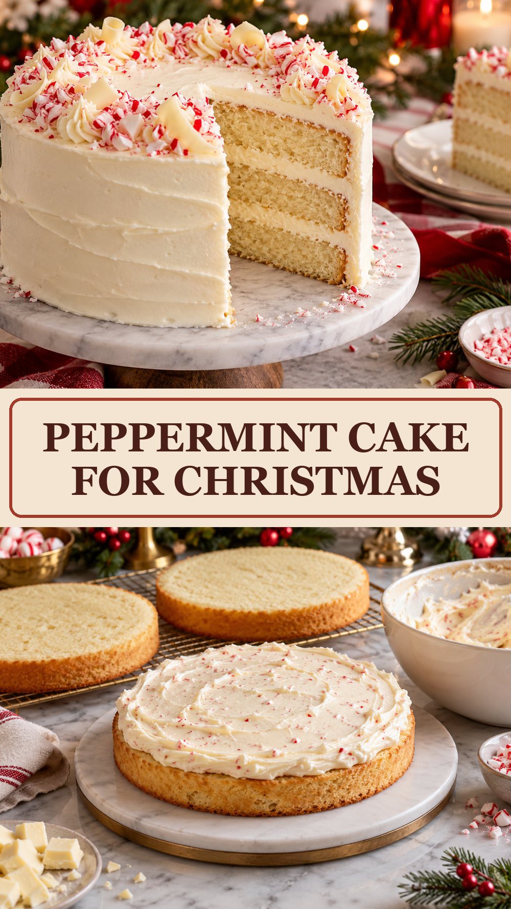 Peppermint Cake for Christmas