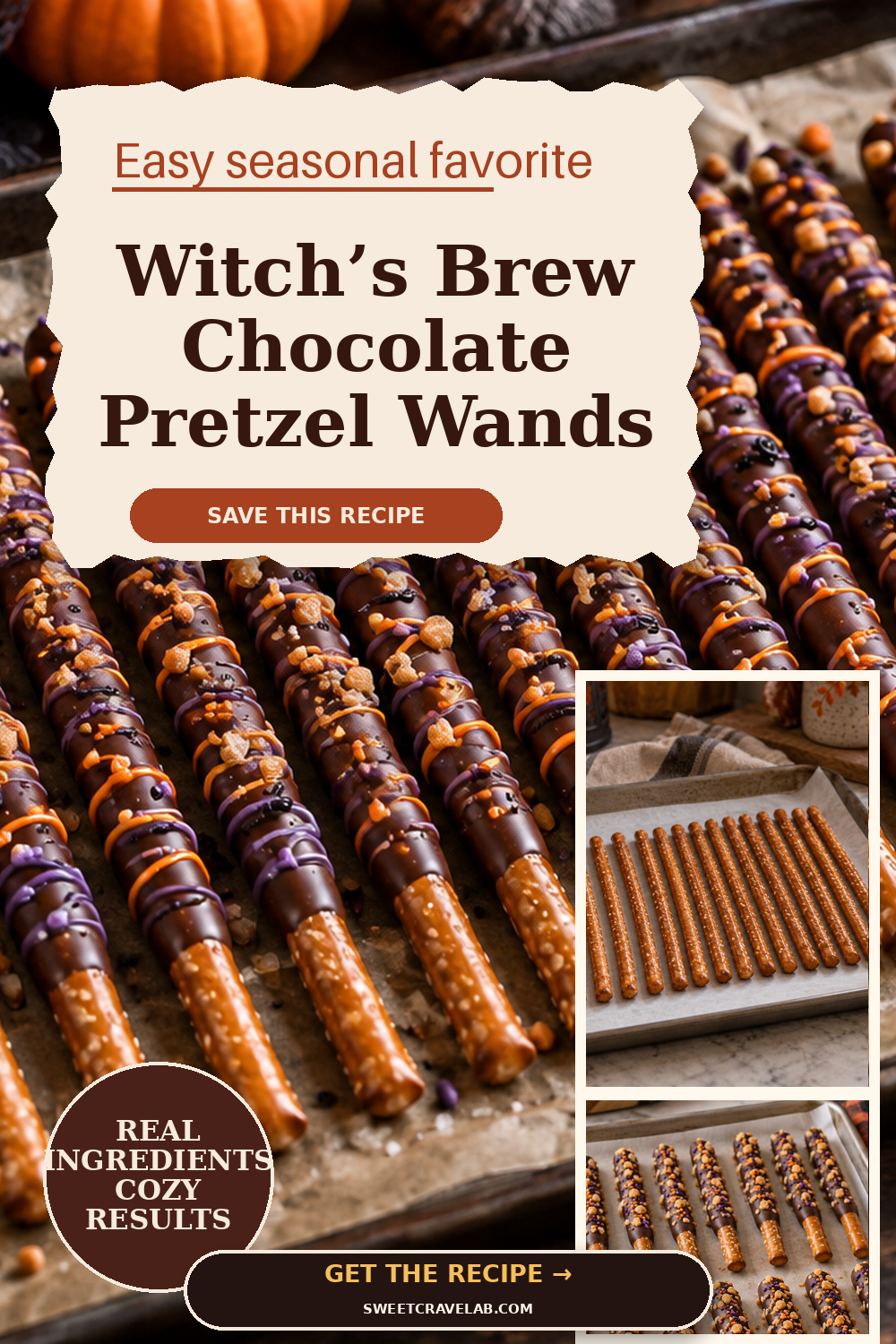 Witch’s Brew Chocolate Pretzel Wands