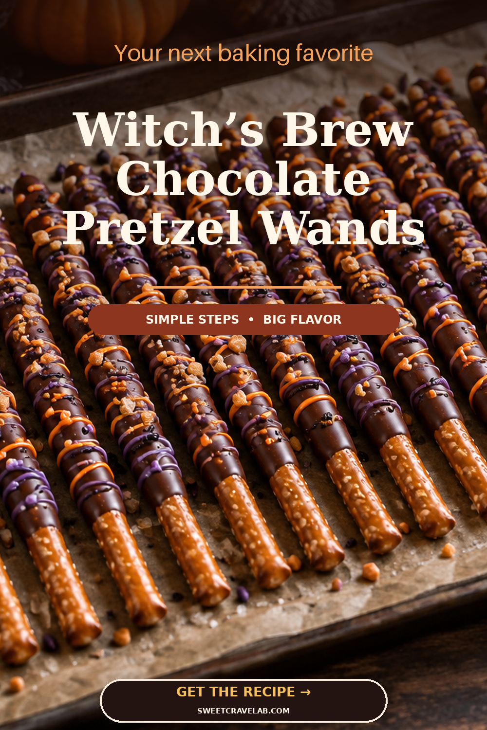 Easy Halloween Chocolate Pretzel Rods